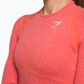 Női hosszú ujjú edzős top Gymshark Vital Seamless Top piros/narancs/fehér 4