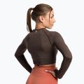 Női hosszú ujjú edzős top Gymshark Vital Seamless Crop Top penny barna marl 3