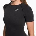 Női edzőpóló Gymshark Vital Seamless fekete/marl 4