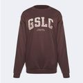 Női edzős pulóver Gymshark Gfx Gslc Oversized barna 5