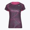 Női futópóló Mizuno Aero Tee gape bor