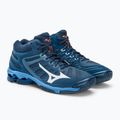 Férfi röplabda cipő Mizuno Wave Voltage Mid tengerészkék V1GA216521 5
