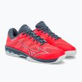 Női teniszcipő Mizuno Wave Exceed Light AC Fierry Coral 2/Fehér/Kínai kék 61GA221958 4