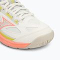 Női teniszcipő Mizuno Break Shot 4 AC snow white/ neon flame/ ghost gray 7