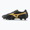 Mizuno Morelia II Club MD férfi futballcipő fekete/arany/sötét árnyék 3