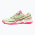 Mizuno Break Shot 4 Padel női padel cipő patina zöld / high vis rózsaszín / fehér