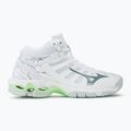 Női röplabda cipő Mizuno Wave Voltage Mid white/glacial ridge/patina green 2