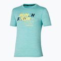 Férfi futópóló Mizuno Core Run Tee aquifer