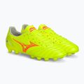 Mizuno Morelia Neo IV Pro MD biztonsági sárga/tüzes korall 2/galaxis ezüst férfi futballcipő 5