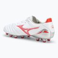 Férfi Mizuno Morelia Neo IV Pro MD labdarúgó cipő fehér/ ragyogó piros/ forró korall 3