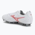 Mizuno Monarcida Neo III Select Jr MD gyermek focicipő fehér/sugárzó piros 3