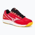 Mizuno Stealth Star 2 Jr gyermek kézilabda cipő radiant red/white/carrot curl