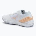 Női kézilabda cipő Mizuno Wave Stealth Neo fehér/sárga barack/barack parfait 3