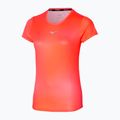 Női Mizuno Impulse Core Graphic Tee nasturtium futópóló Mizuno Impulse Core Graphic Tee nasturtium futópóló