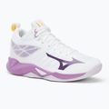 Női röplabda cipő Mizuno Wave Dimension Mid white/patrician purple/quince