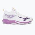 Női röplabda cipő Mizuno Wave Dimension Mid white/patrician purple/quince 2