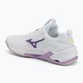 Mizuno Wav Stealth Neo 2 kézilabda cipő fehér / navy barack / barack parfait 3