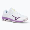Női röplabda cipő Mizuno Wave Voltage 2 white/patrician purple/quince