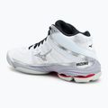 Férfi röplabda cipő Mizuno Wave Voltage 2 Mid fehér/salsa/fekete 3