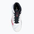 Férfi röplabda cipő Mizuno Wave Voltage 2 Mid fehér/salsa/fekete 5