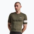Férfi kerékpáros mez Rapha Core Lightweight Jersey dark green/white