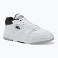 Férfi Lacoste Lineshot kontrasztos gallérú bőr fehér/fekete cipő