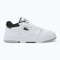Férfi Lacoste Lineshot kontrasztos gallérú bőr fehér/fekete cipő 2
