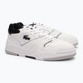Férfi Lacoste Lineshot kontrasztos gallérú bőr fehér/fekete cipő 8