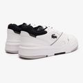 Férfi Lacoste Lineshot kontrasztos gallérú bőr fehér/fekete cipő 10