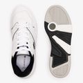 Férfi Lacoste Lineshot kontrasztos gallérú bőr fehér/fekete cipő 12