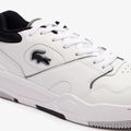 Férfi Lacoste Lineshot kontrasztos gallérú bőr fehér/fekete cipő 13