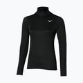 Női futó hosszú ujjú Mizuno Dryaeroflow LS Half Zip fekete