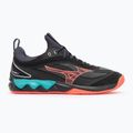 Mizuno Wave Luminous 3 röplabdacipő fekete/neonlámpa/páva kék 2