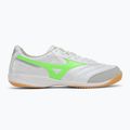 Férfi futballcipő Mizuno Morelia Sala Pro IN fehér/neonzöld/galaxy ezüst 2