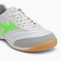 Férfi futballcipő Mizuno Morelia Sala Pro IN fehér/neonzöld/galaxy ezüst 7