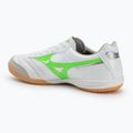 Mizuno Morelia Sala Elite IN férfi futballcipő fehér/neonzöld/galaxy ezüst 3