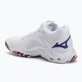 Női röplabda cipő Mizuno Wave Lightning Z8 Mid fehér/lila indigó/camelliaros 3