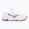 Mizuno Wave Stealth 6 cipő fehér/ibolya indigó/camellia rózsa 2