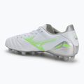 Férfi futballcipő Mizuno Morelia Neo IV Pro Md fehér/neonzöld/hűvös szürke 3c 3