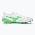 Férfi futballcipő Mizuno Morelia Neo IV β Japán Md fehér/neonzöld/hidegszürke 3c 2