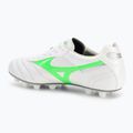 Mizuno Morelia II Elite Md fehér/neonzöld/galaxis ezüst férfi focicipő 3