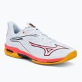 Mizuno Wave Exceed Tour 6 CC teniszcipő fehér/baritonkék/tüzes korall 2
