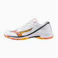 Mizuno Wave Claw 3 tollaslabda cipő fehér/citrus/calypso coral 8