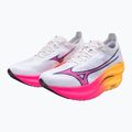 Mizuno Wave Rebellion Pro 3 futócipő fehér/rózsaszín tetra/tang narancssárga 8