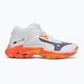 Mizuno Wave Lightning Z8 Mid fehér/tüzes korall 2/citrus röplabdacipő 2