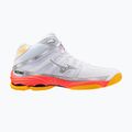 Röplabda cipő Mizuno Wave Voltage 2 Mid fehér/tüzes korall 2/citrus 2