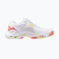 Női röplabda cipő Mizuno Wave Lightning Z8 fehér/calypso coral/pale banán 2