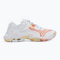 Női röplabda cipő Mizuno Wave Lightning Z8 fehér/calypso coral/pale banán 2