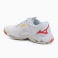 Női röplabda cipő Mizuno Wave Lightning Z8 fehér/calypso coral/pale banán 3