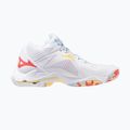 Női röplabda cipő Mizuno Wave Lightning Z8 Mid fehér/calypso coral/pale banán 2